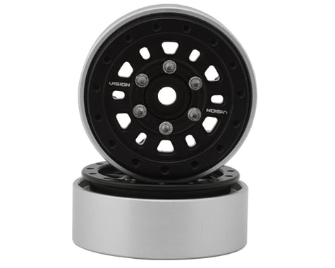 Shift RCs Vision 398 Manx 1.0" Beadlock Crawler Wheels (Black) (2)