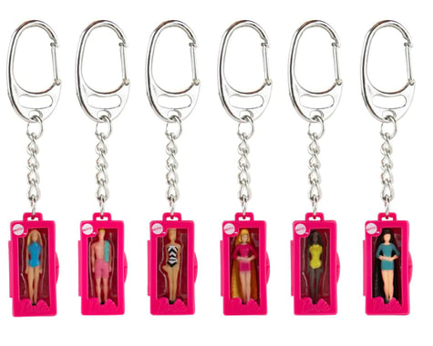 Super Impulse World's Smallest Barbie Doll Miniature Keychain Assortment (12)