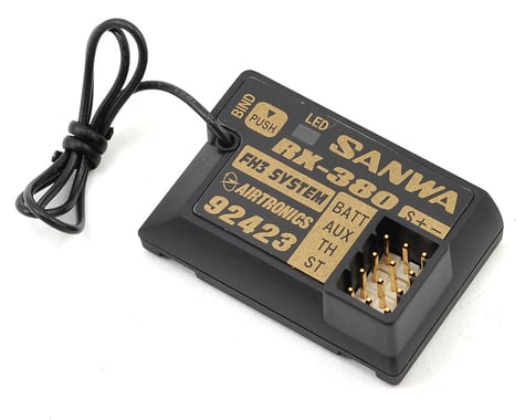 Sanwa/Airtronics RX-380 2.4Ghz FHSS-3 3-Channel Receiver (M12/MT4)
