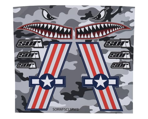 SOR Graphics Warfighter Decal Kit (Red, White & Blue Matte) (Large)
