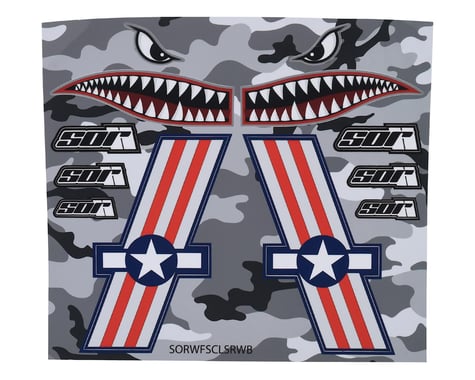 SOR Graphics Warfighter Decal Kit (Red, White & Blue Gloss) (Large)