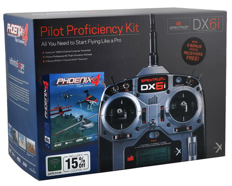 Spektrum RC Pilot Proficiency Kit w/DX6i, Phoenix Sim & Two AR400 Receivers