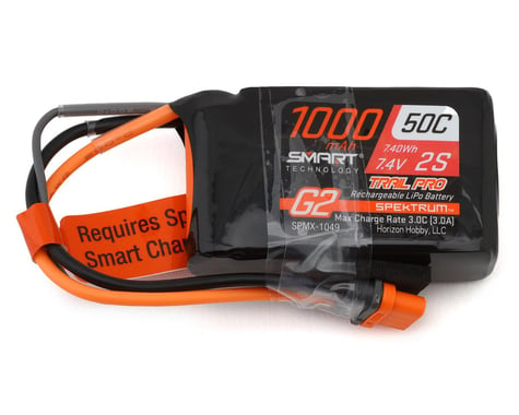 Spektrum RC 2S 50C Smart G2 Trail Pro LiPo Battery Pack (7.4V/1000mAh)