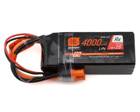 Spektrum RC 2S Smart G2 Receiver LiPo 15C Battery Pack (7.4V/4000mAh)