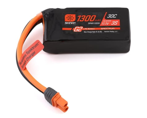 Spektrum RC 3S Smart G2 LiPo 30C Battery Pack w/IC3 Connector (11.1V/1300mAh)