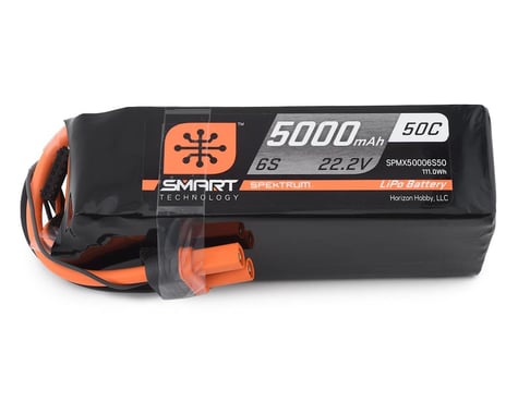 Spektrum RC 6S Smart 50C LiPo Battery Pack w/IC5 Connector (22.2V/5000mAh)