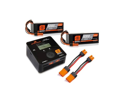 Spektrum RC Smart PowerStage 8S Bundle w/Two 4S Smart LiPo Hard Case Batteries