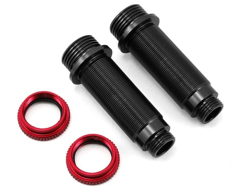 ST Racing Concepts Arrma Aluminum Rear Threaded Shock Bodies (2) (Black/Red)