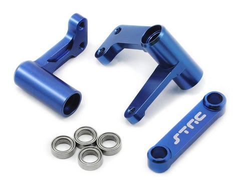 ST Racing Concepts Aluminum Steering Bellcrank Set (w/bearings) (Blue)