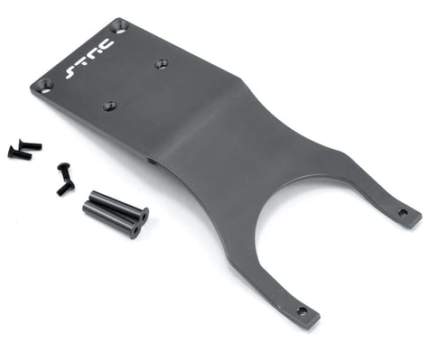 ST Racing Concepts Aluminum Front Skid Plate Set (w/Steering Posts) (Gun Metal)
