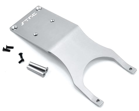 ST Racing Concepts Aluminum Front Skid Plate Set (w/steering posts) (Silver)
