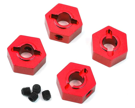 ST Racing Concepts Traxxas 4Tec 2.0 Aluminum Hex Adapters (4) (Red)