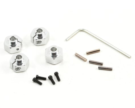 ST Racing Concepts 12mm Machined Aluminum Hex Adapter Set (Silver)
