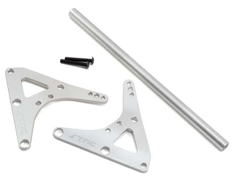 ST Racing Concepts Aluminum Rear Upper Shock Bracket & Center Roll Cage Stiffener (Silver)
