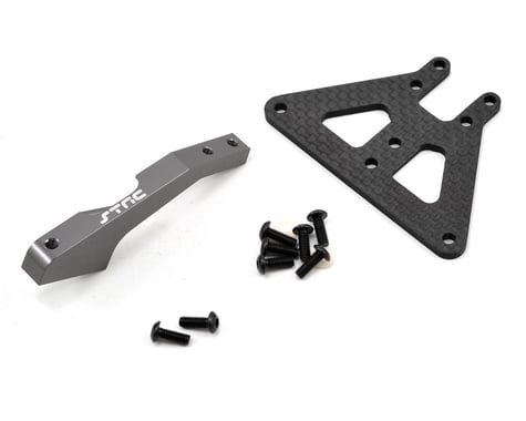 ST Racing Concepts Aluminum & Carbon Fiber Front Chassis Brace Kit (Gun Metal)