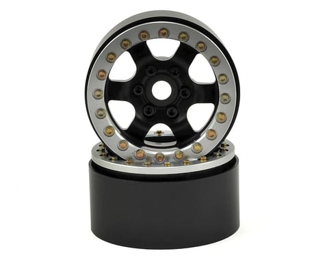SSD RC 1.9" Rock Racer Wheels (Black/Silver) (2)