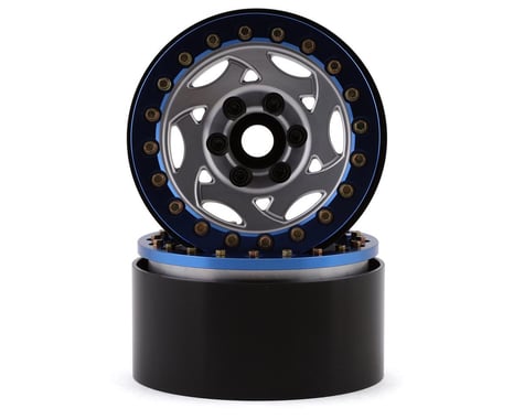 SSD RC 1.9"" Champion Beadlock Wheels (Silver/Blue)