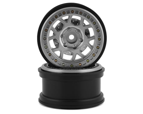 SSD RC 2.9” Boxer Beadlock Wheels w/Brake Rotor (Silver) (2)