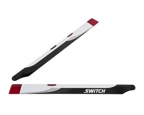 Switch Blades 613mm Premium Carbon Fiber Night Rotor Blade Set (Flybarless)