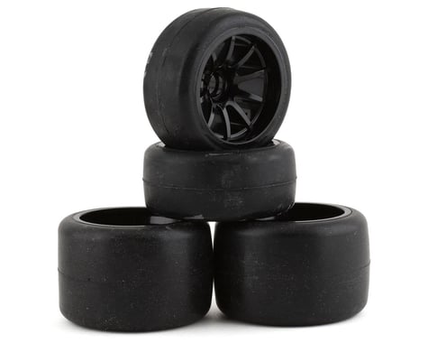 Sweep F1 EXP Pre-Mounted Front & Rear Rubber Tire Set (Black) (4) (Medium/Soft)