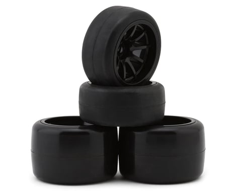 Sweep EXP F1 V6 Front & Rear Rubber Pre-Mounted Tires Set (Carpet) (Black) (4) (X-Hard/Soft)