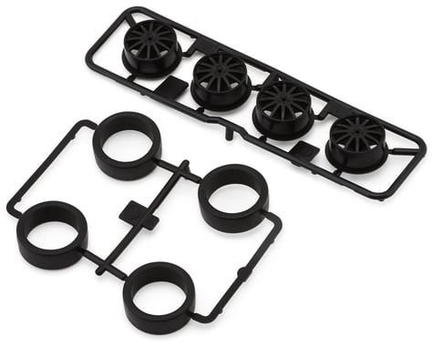 Tamiya JR Mini 4WD 26mm Low-Profile Tires w/Carbon Wheels