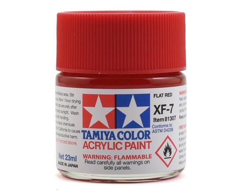Tamiya XF-7 Flat Red Acrylic Paint (23ml)