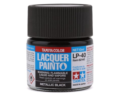 Tamiya LP-40 Metallic Black Lacquer Paint (10ml)