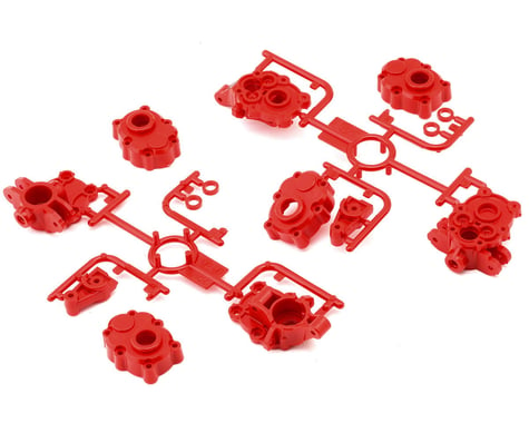 Tamiya G6-01TR Gear Reduction Portal Axle Housing Set (Red) (R Parts)