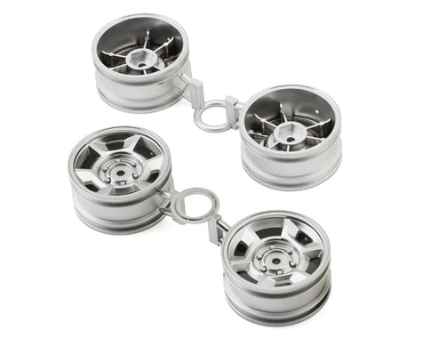 Tamiya Classic 6-Spoke Rock Crawling Wheels (Chrome) (4)