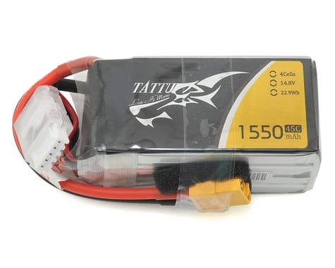Tattu 4s LiPo Battery 45C (14.8V/1550mAh)