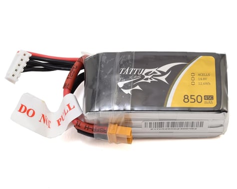 Tattu 4S 45C LiPo Battery w/XT30 (14.8V/850mAh)