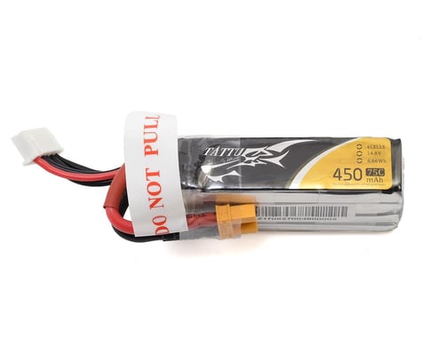 Tattu 4S 75C Long Size H Frame LiPo Battery (14.8V/450mAh)