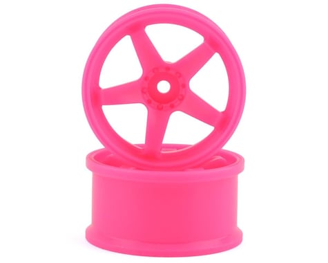 Topline N Model V3 High Traction Drift Wheels (Pink) (2) (5mm Offset)