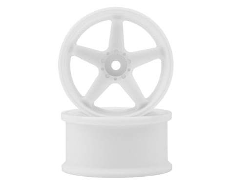 Topline N Model V3 Super High Traction Drift Wheels (White) (2) (6mm Offset)