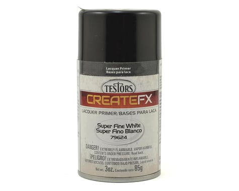 Testors CreateFX White Lacquer Primer Super Fine Spray Paint (3oz)