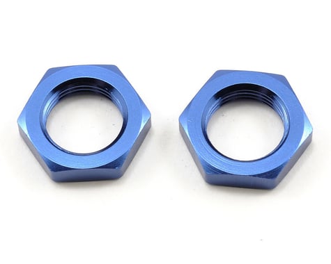 Tekno RC 17mm Fine Thread Aluminum Hex Nut Set (Blue) (2)