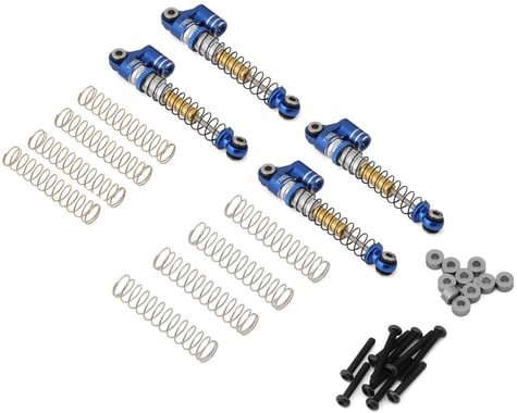 Treal Hobby FCX24 Threaded Double Barrel Aluminum Shocks (43mm) (Blue) (4)