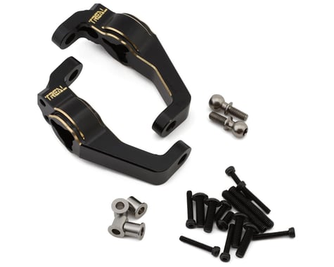 Treal Hobby Redcat Gen8 Brass Caster Blocks C-Hub Carriers (Black) (2) (45g)