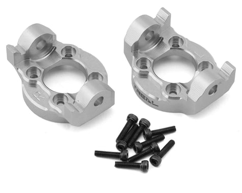 Treal Hobby LMT Aluminum Front C-Hub Spindle Carriers (Silver) (2) (0 Degree)