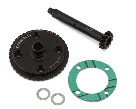 Treal Hobby Losi LMT Steel Center Transmission Pinion & Ring Gear Set (39T/12T)