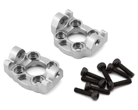 Treal Hobby Losi Mini LMT Aluminum Front C Hub Spindle Carriers (Silver) (2)