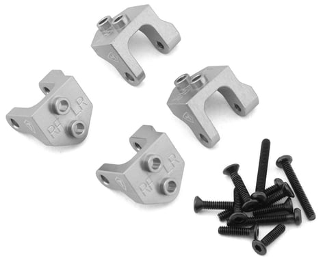 Treal Hobby Losi Mini LMT Aluminum Lower Shock & Links Mounts (Silver) (4)