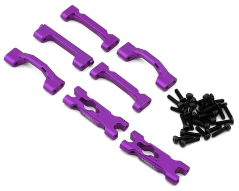 Treal Hobby Losi Mini LMT Aluminum Chassis Cross Brace Set (Purple)