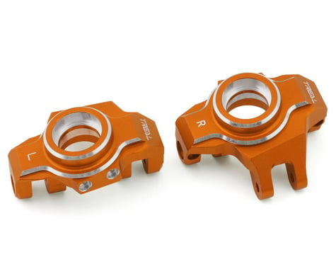 Treal Hobby Axial RBX10 Ryft Aluminum Steering Knuckles (Orange) (2)