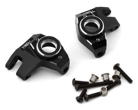 Treal Hobby Axial SCX10 III CNC Aluminum Front Steering Knuckles (Black) (2)