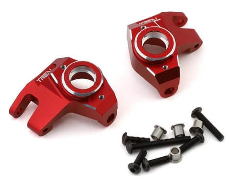 Treal Hobby Axial SCX10 III CNC Aluminum Front Steering Knuckles (Red) (2)