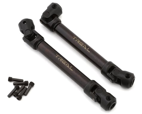 Treal Hobby Axial SCX10 III/Capra Hardened Steel Driveshafts (2) (91-125mm)