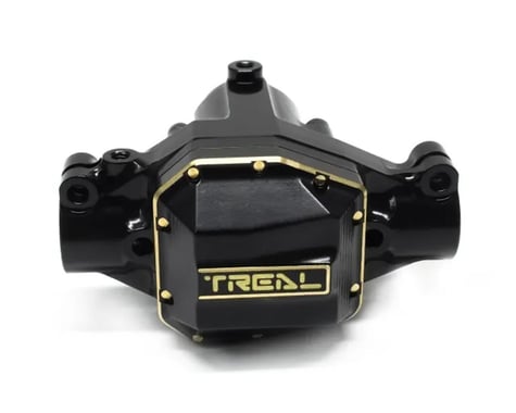 Treal Hobby Axial SCX10 Pro Brass Front Center Axle Housing (Black) (151.6g)