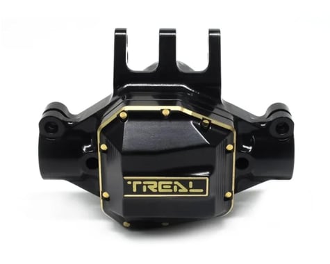 Treal Hobby Axial SCX10 Pro Brass Rear Center Axle Housing (Black) (157.3g)